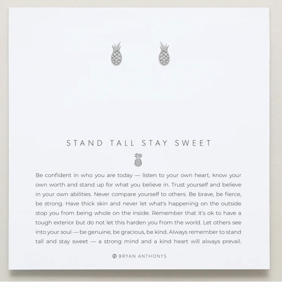 Bryan Anthonys Stand Tall Stay Sweet Earrings Silver - Picture 1 of 1